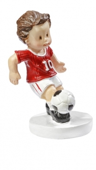 Dekofigur / Tortenfigur - Fussballer - rot-weiß - ca. 5cm